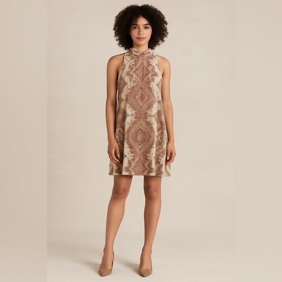 Altar’d State Patterned High Neck Sleeveless Dress M - Picture 7 of 7